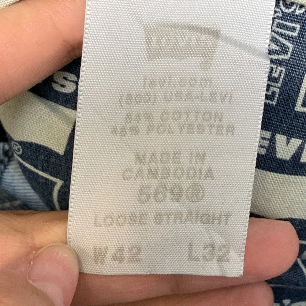 Vintage Levi's 569 The Original Jeans Mens 42x32 Blue Cotton Loose Straight Leg